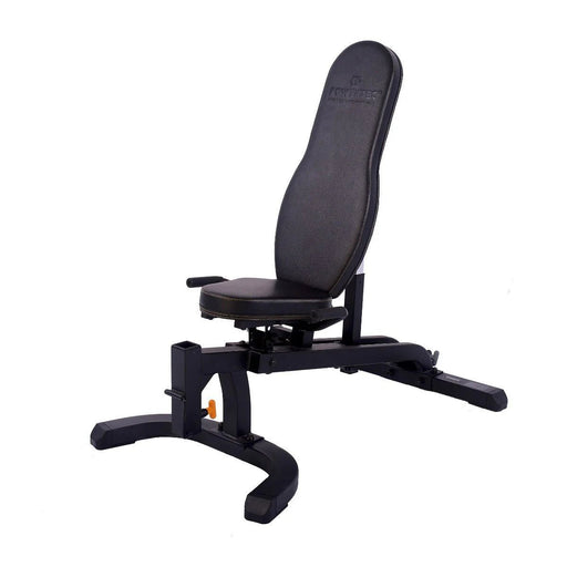 Powertec Workbench FID Bench WB-UB20 in upright position for incline exercises.