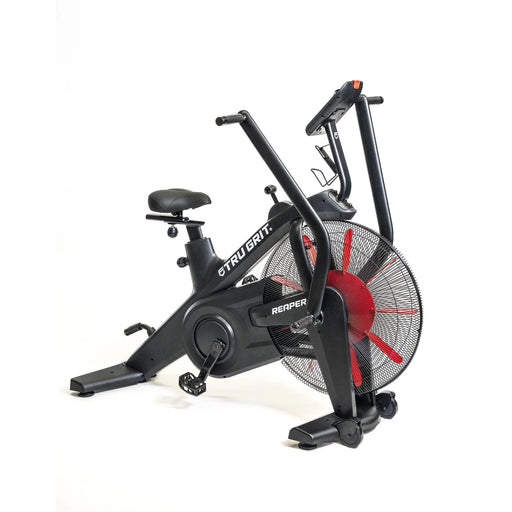 Side angled view of the Tru Grit Reaper Bike with oversized fan