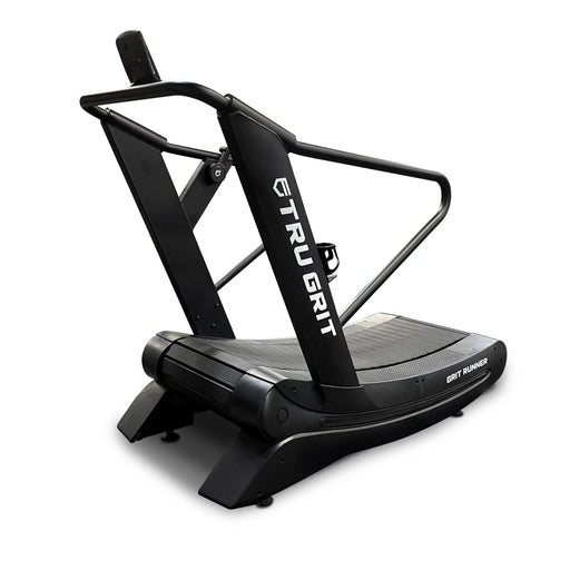 Front view of the Tru Grit Grit Runner Curved Manual Treadmill