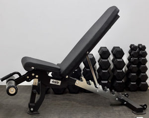ISF Rubber Hex Dumbbells + Weight Bench Package