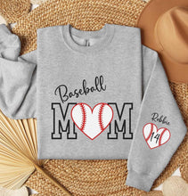 Load image into Gallery viewer, Baseball Mom Sweatshirt Customized w/ Child&#39;s Number