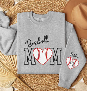 Baseball Mom Sweatshirt Customized w/ Child's Number
