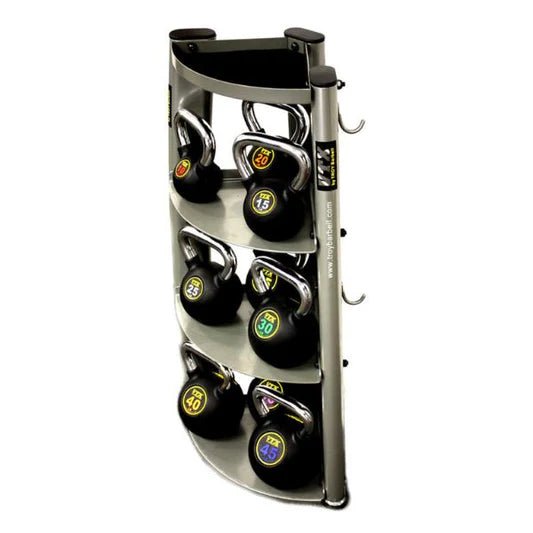 Gopher Kettlebell Rack Vertical Kettlebell & Accessory Storage Rack Corner or Freestanding GK ...
