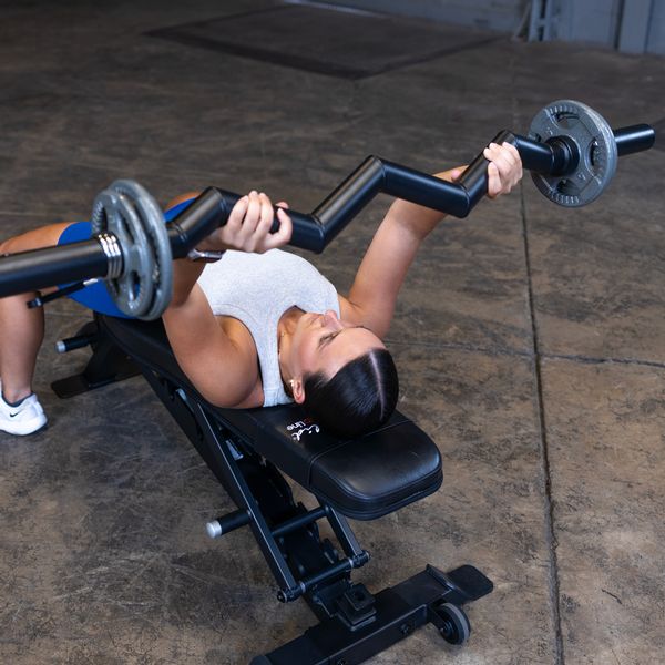 Ez Bar Close Grip Flat Bench Fat Grip Curl Bar 48