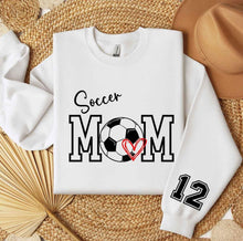 Load image into Gallery viewer, Soccer Mom Sweatshirt Customized w/ Child&#39;s Number