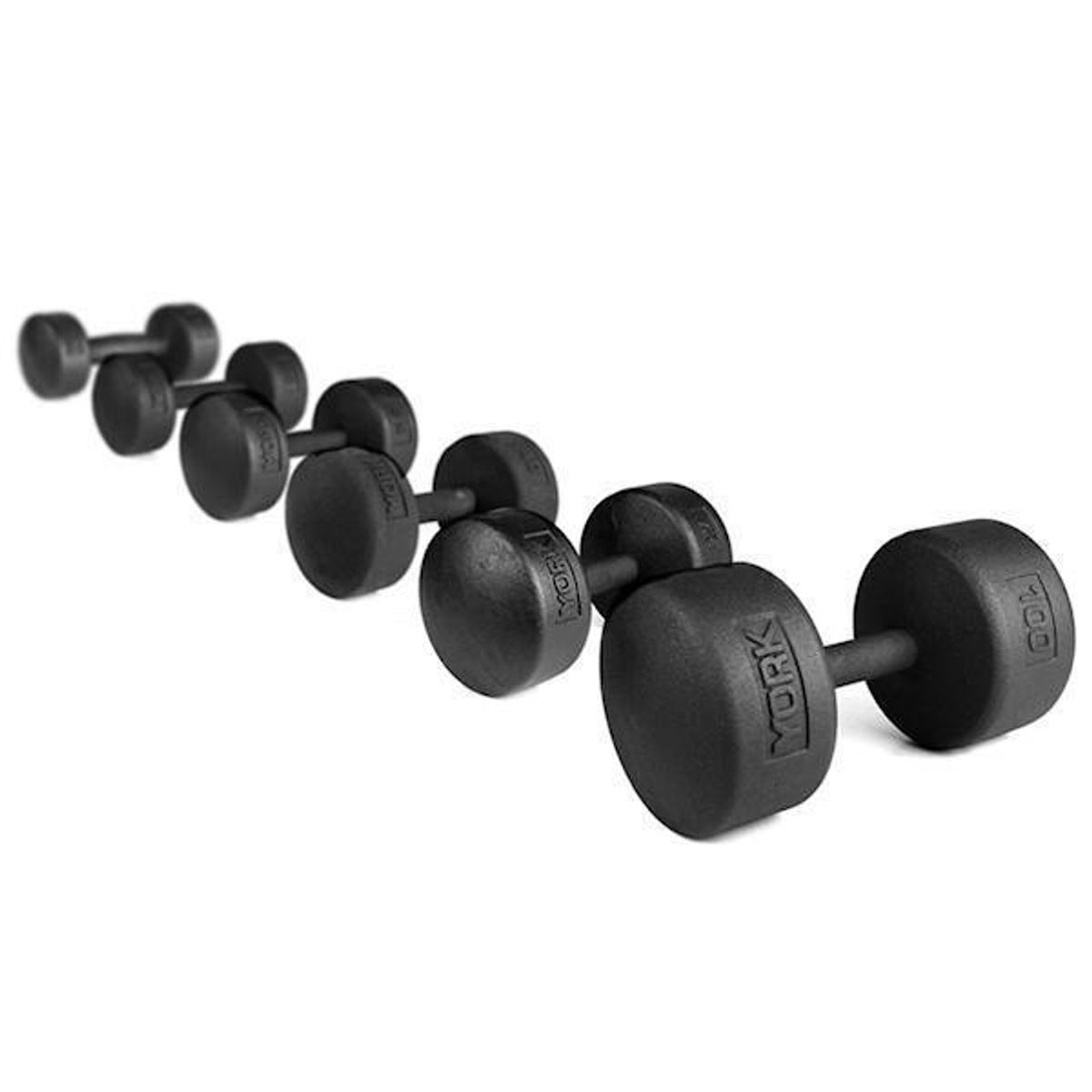 York Legacy Roundhead Dumbbells Sets Classic Design, Free