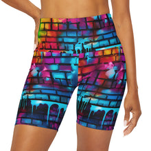 Load image into Gallery viewer, High Waisted Yoga Shorts Active Wear Brick Drip