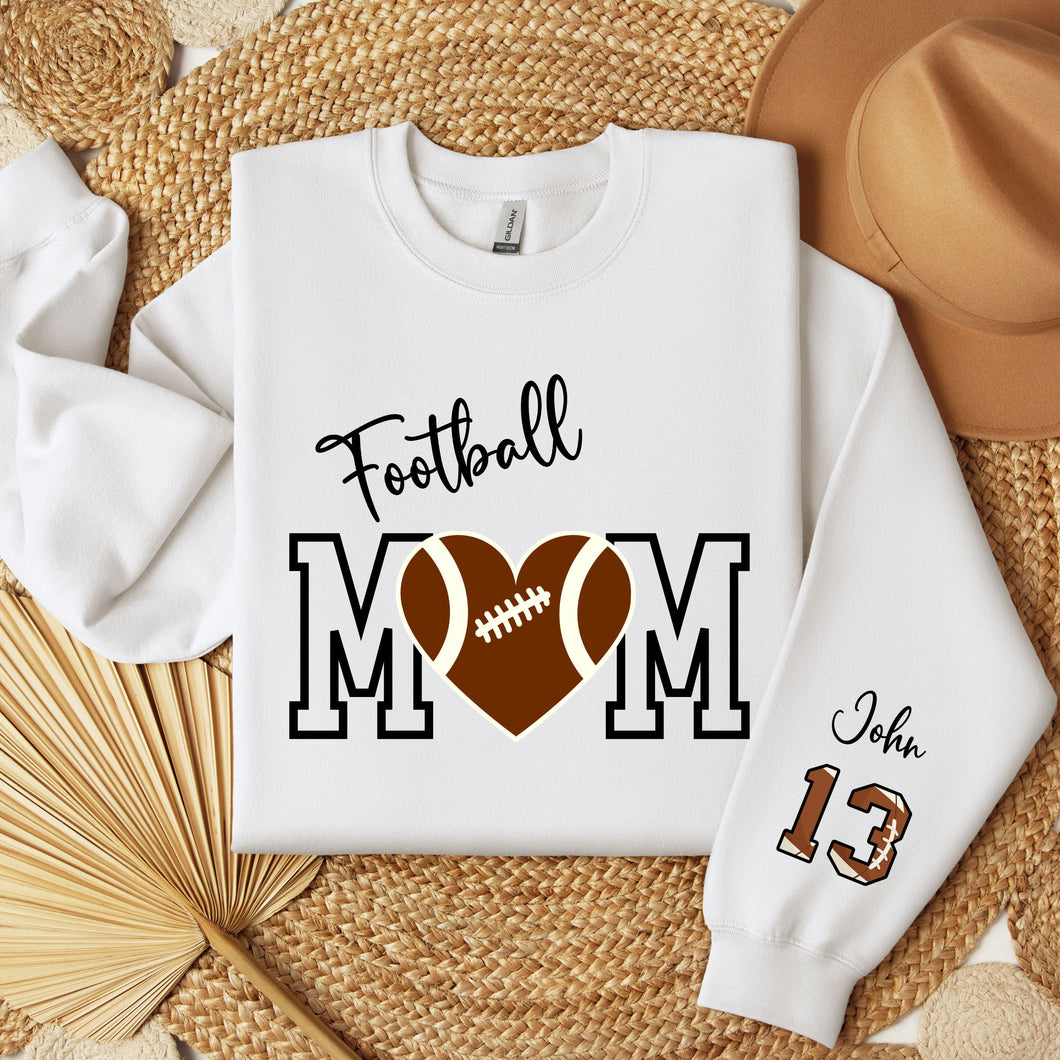 Football Mom Sweatshirt Customized w/ Child's Number