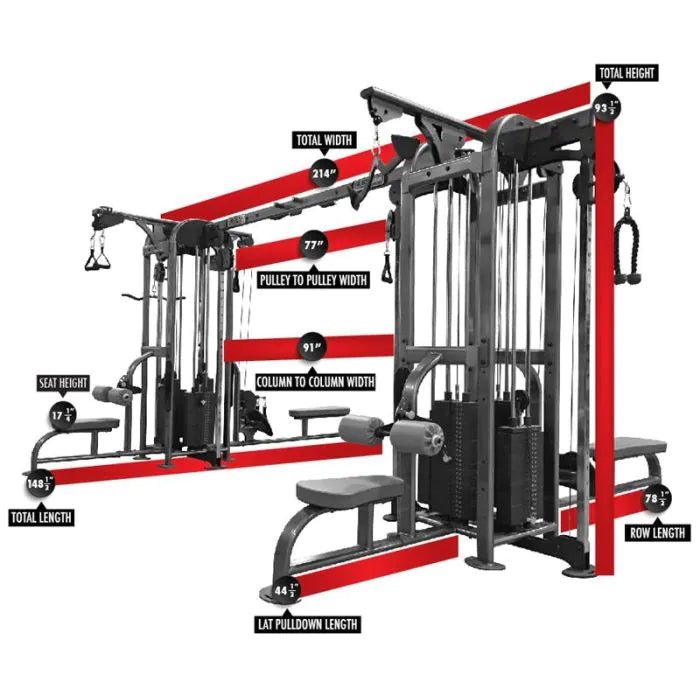 8 Stack Cable Machine SelectEDGE Eight Stack Jungle 1138 Legend — ISF Fitness Equipment