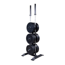 Load image into Gallery viewer, Weight Tree Olympic 2&quot; Bumper Plates Rubber or Iron Weights &amp; Barbell Storage