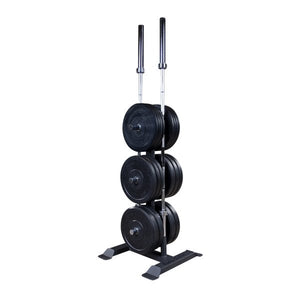 Weight Tree Olympic 2" Bumper Plates Rubber or Iron Weights & Barbell Storage