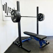 Load image into Gallery viewer, Home Gym Package: 72&quot; Rack, Barbell, Bumper Plates, Bench
