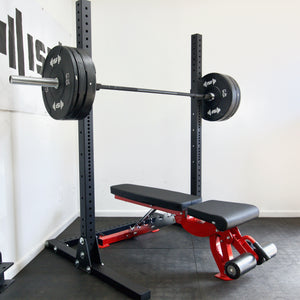 ISF Home Gym Pacakge Barbell Weight Plates Bench Squat Rack 72"