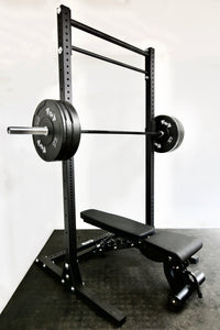 ISF Home Gym Package: 92" Rack, Barbell, Plates, Bench