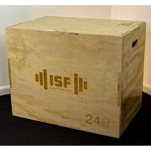 ISF PlyoBox - Wood Plyometric Box - 3-in-1